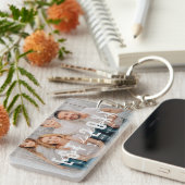 最高のパパEverモダン Athletic Photo Father's Day キーホルダー (正面右)