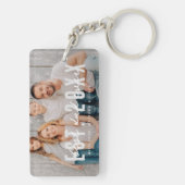 最高のパパEverモダン Athletic Photo Father's Day キーホルダー (裏面)