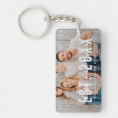 最高のパパEverモダン Athletic Photo Father's Day キーホルダー (正面)