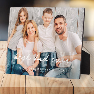 最高のパパEverモダン Athletic Photo Father's Day フォトプラーク