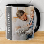 最高のパパEverモダン Athletic Photo Father's Day マグカップ<br><div class="desc">セリシンプルフとモダンタイポグラフィで構成され、デザイン写真を追加カスタムする</div>