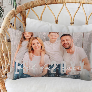 最高のパパEverモダン Athletic Photo Father's Day ランバークッション