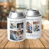 最高のパパEver写真コラージュ 缶クーラー