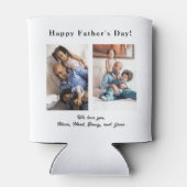 最高のパパEver写真コラージュ 缶クーラー (裏面)