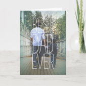 最高のパパEver写真 カード (正面)