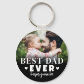 最高のパパEver写真 キーホルダー (正面)