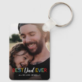 最高のパパEver写真 キーホルダー (裏面)