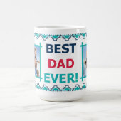 最高のパパEver写真 コーヒーマグカップ (中央)