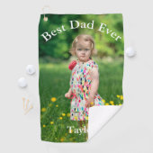 最高のパパEver写真 ゴルフタオル (インサイチュ)