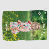 最高のパパEver写真 ゴルフタオル (横)