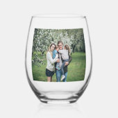 最高のパパEver写真 ステムなしワイングラス (裏面)