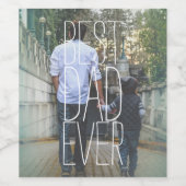 最高のパパEver写真 ワインラベル (シングルラベル)