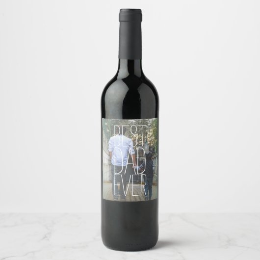 最高のパパEver写真 ワインラベル (正面)
