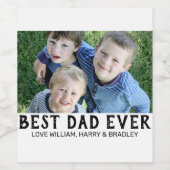 最高のパパEver写真 ワインラベル (シングルラベル)