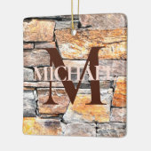 最高のパパEVER動揺して FLAGSTONE STONE セラミックオーナメント (左)
