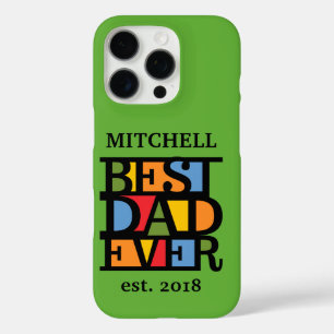 最高のパパEVER名前をカスタムするおよび年間の電話ケース iPhone 16 PROケース