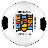 最高のパパEVER名前をカスタムするサッカーボール サッカーボール (回転)