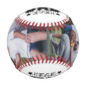 最高のパパEver名前をカスタムするモダン2写真 野球ボール (正面)