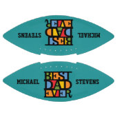 最高のパパEVER名前をカスタムする&カラーサッカー アメリカンフットボール (パネル)