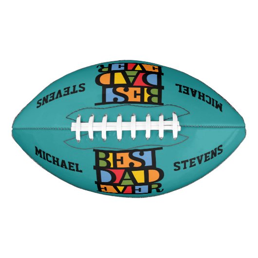最高のパパEVER名前をカスタムする&カラーサッカー アメリカンフットボール (正面)