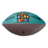 最高のパパEVER名前をカスタムする&カラーサッカー アメリカンフットボール (回転270)
