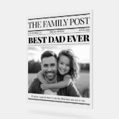 最高のパパEver新聞カスタム写真 アクリルサイン (傾斜)