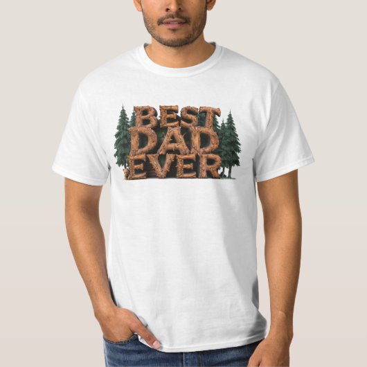 *~* 最高のパパEVER父の日素朴AP86 Tシャツ (正面)