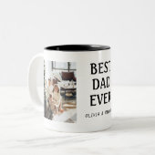 最高のパパEver パーソナライズされた Photo Father's Day ツートーンマグカップ (正面左)