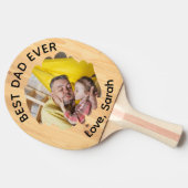 最高のパパEver パーソナライズされた Photo Father's Day 卓球ラケット (横)