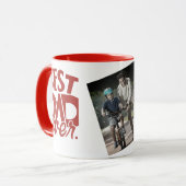 最高のパパEver モダン Photo Father's Day マグカップ (正面左)