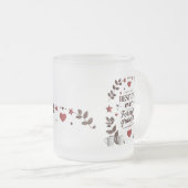 最高のパパEver – 永遠に感謝 フロストグラスマグカップ (正面右)