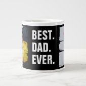 最高のパパEver 2フォトスクライブラフレームパーソナライズされた ジャンボコーヒーマグカップ (正面)