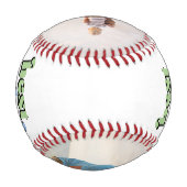 最高のパパEver 2写真カラフル文字 野球ボール (裏面)