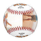 最高のパパEver 2写真カラフル文字 野球ボール (正面)