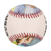 最高のパパEver 2 Photo with Groovyレトロタイポグラフィ 野球ボール (正面)