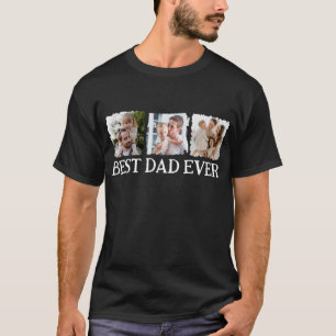 最高のパパEver, 3つの正方形の様式化された写真の部屋 Tシャツ
