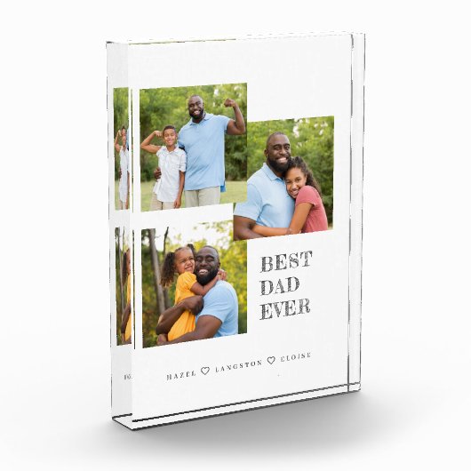 最高のパパEver 3フォトコラージュブロック フォトブロック (左)