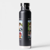 最高のパパEver 3フォトブラック ウォーターボトル (左面)