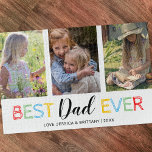 最高のパパEver 3 Famiy写真 ジグソーパズル<br><div class="desc">可愛い父親の写真パズル、あなたの子供の家族の写真の3つ追加最高の、「パパは常に」タイポグラフィデザインと子供の名前。</div>