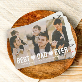 最高のパパEver 3 Photo Collageハートカスタム トランプ