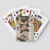 最高のパパEver 3 Photo Collageハートカスタム トランプ (裏面)