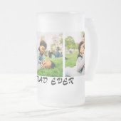 最高のパパEver 3 Photo Collage Family Keepsake Gift フロストグラスビールジョッキ (正面右)