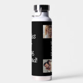 最高のパパEver 4フォトコラージュおもしろいKeepsake Stainle ウォーターボトル (右面)