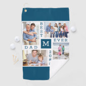 最高のパパEver 4フォトコラージュカスタム年青 ゴルフタオル (インサイチュ)
