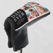 最高のパパEVER 4フォトコラージュパーソナライズされた ゴルフヘッドカバー (3/4 正面)