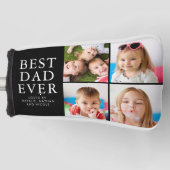 最高のパパEVER 4フォトコラージュパーソナライズされた ゴルフヘッドカバー (正面)