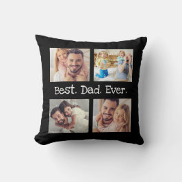 最高のパパEver 4 Photo CollageおもしろいKeepsake クッション