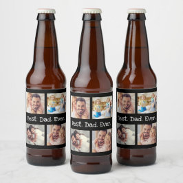 最高のパパEver 4 Photo CollageおもしろいKeepsake ビールラベル