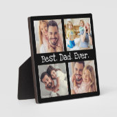 最高のパパEver 4 Photo CollageおもしろいKeepsake フォトプラーク (正面)