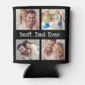 最高のパパEver 4 Photo CollageおもしろいKeepsake 缶クーラー (正面)